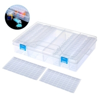 Boîte de rangement en plastique transparent avec diamants