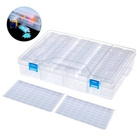 Boîte de rangement en plastique transparent avec diamants