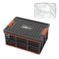 Boîte de rangement pliante de coffre de voiture de grande capacité 28L Boîte en plastique pliante avec sac à dos étanche Camping Storge Box