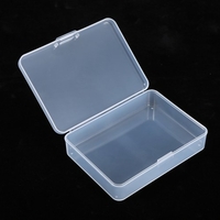 Boîte de rangement transparente de pièces de boîte de Lastics transparente rectangulaire avec la couverture
