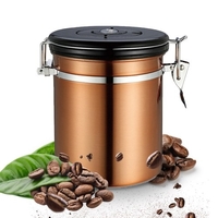 Boîte hermétique en acier inoxydable pour grains de café