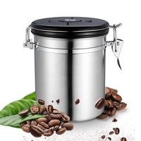 Boîte hermétique en acier inoxydable pour grains de café