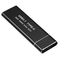 Boîtier de disque dur mobile M.2 NVMe/SATA à double protocole Boîtier SSD externe USB3.1 Type-C Coque en alliage d