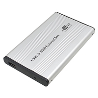 Boîtier de disque dur USB2.0 vers IDE Boîtier de disque dur IDE de 2, 5 pouces Boîtier de disque dur portable Boîtier de disque dur en alliage d