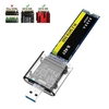 Boîtier de disque dur USB3.0 Gen1 SATA Boîtier SSD Boîtier SSD M.2 NGFF Prise en charge du boîtier de disque dur portable SATA B-KEY M.2 SSD Transparent