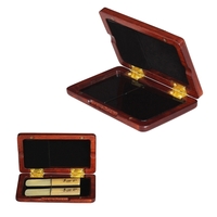 Boîtier en bois solide bois Reed boîte de support pour ténor / alto / clarinette saxophone soprano roseaux,  2pcs capacité