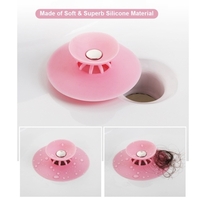 Bouchon de baignoire en silicone portable crépine évier drainant attrape-cheveux filtre anti-colmatage eau T-ank pour cuisine salle de bain utilisation"idienne