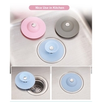 Bouchon de baignoire en silicone portable crépine évier drainant attrape-cheveux filtre anti-colmatage eau T-ank pour cuisine salle de bain utilisation"idienne