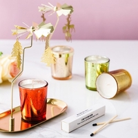 Bougies sans fumée Parfum de chêne et de noisette Bougie parfumée Bougies de Noël mignonnes pour la fête de Noël Cadeaux de décoration de spa de mariage