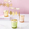 Bougies sans fumée Parfum de géranium et de basilic Bougie parfumée Bougies de Noël mignonnes pour la fête de Noël Cadeaux de décoration de spa de mariage