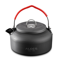 Bouilloire en plein air Camping Pique-nique Eau Théière Café Pot 0.8L Pot en aluminium
