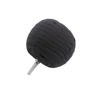 Boule abrasive de ponçage de polissage Diamètre de roue de tampon de 3 pouces avec tige de 1/4 pouce pour miroir en acier inoxydable Cuivre Aluminium Garnitures de voiture Détails Rouge