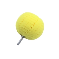 Boule abrasive de ponçage de polissage Diamètre de roue de tampon de 3 pouces avec tige de 1/4 pouce pour miroir en acier inoxydable Cuivre Aluminium Garnitures de voiture Détails Rouge