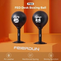 Boule de boxe de bureau FED avec ventouse Base de pression Relif Ball Sac de boxe de bureau Entraînement de vitesse de gymnastique Muay Thai Taekwondo Balle de boxe pour bureau Accueil Adultes Enfants