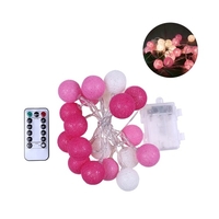 Boule de coton guirlande led vacances chaîne lumière valentine anniversaire fête de mariage décoration économique lumière fée lampe chaîne