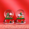 Boule de cristal de noël décor résine boule à neige décorative colorée boîte à musique légère cadeau de noël