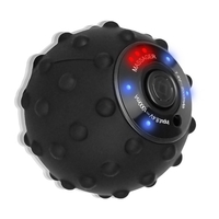 Boule de massage vibrante à 4 vitesses Mini boule de vibration rechargeable Pilates Yoga Rouleau de massage de récupération musculaire pour la colonne vertébrale Soulagement de la douleur au dos Point de déclenchement musculaire