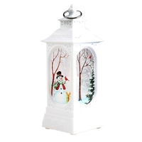 Boule de neige de noël lanterne LED lampe suspendue veilleuse chaude à piles pour ornement à la maison