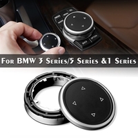 Bouton de garniture pour cache de bouton multi média noir voiture pour BMWs F10 F20 F30 pour iDrive