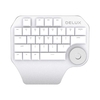 Bouton multifonctionnel de clavier programmable à une main Delux T11 compatible avec le logiciel de conception Mac OS Windows et grand public,  blanc