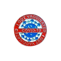 Boutons de broche vaccinés broches en métal de vaccin Badge broches de bouton de notification de destinataire de vaccin 0.9 pouces rondes