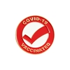 Boutons de broche vaccinés broches en métal de vaccin Badge broches de bouton de notification de destinataire de vaccin 0.9 pouces rondes