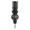 BOYA BY-M100 Mini microphone à condensateur omnidirectionnel 3, 5 mm Connecteur TRS pliable à 180 ° Aucune batterie requise avec sac de transport pour pare-brise en mousse pour stylo d