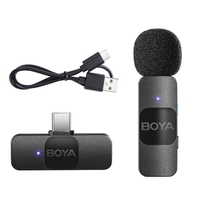 BOYA BY-V10 Système de microphone sans fil à 2, 4G Microphone à pinces