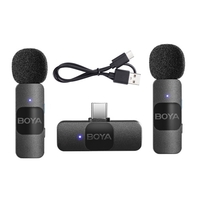 BOYA BY-V20 Un-délai-Deux Système de microphone sans fil 2.4G Microphone à pince