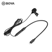 BOYA Cardioid Lavalier Lapel Clip-on Microphone Tête simple détachable