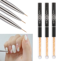 BQAN Peinture Nail Art Cristal Acrylique 7mm Pinceau Nail Art Gel UV peinture Ligne Brosse Nylon cheveux Pen manucure Nail Liner outil