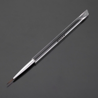 BQAN Stylo Acrylique Nail Art Poignée Transparent stylo de Sculpture Poudre Gel UV liquide Ligner brosse Salon Oblique pointu bout
