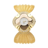 Bracelet de luxe de la mode européenne et américaine montre brillant diamant papillon maille ceinture dames montre à quartz en gros or