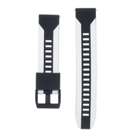 Bracelet de montre 20 mm Bracelet en silicone souple à dégagement rapide avec boucle Bracelet de montre respirant Compatible avec la montre intelligente / traditionnelle de 20 mm