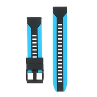 Bracelet de montre 20 mm Bracelet en silicone souple à dégagement rapide avec boucle Bracelet de montre respirant Compatible avec la montre intelligente / traditionnelle de 20 mm