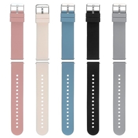 Bracelet de montre 20 mm Bracelet en silicone souple à dégagement rapide avec boucle Bracelet de montre respirant Compatible avec la montre intelligente / traditionnelle de 20 mm