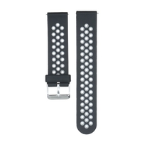 Bracelet de montre 22 mm Bracelet en silicone souple à dégagement rapide avec boucle Bracelet de montre respirant Compatible avec une montre intelligente / traditionnelle de 22 mm