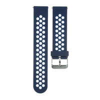 Bracelet de montre 22 mm Bracelet en silicone souple à dégagement rapide avec boucle Bracelet de montre respirant Compatible avec une montre intelligente / traditionnelle de 22 mm