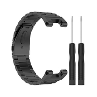Bracelet de montre en acier inoxydable compatible avec le bracelet de remplacement de bracelet de montre Huami Amazfit T-Rex T-Rex Pro pour les bracelets en métal de la série Huami
