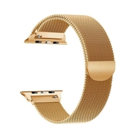 Bracelet de montre en acier inoxydable remplaçable Bracelet à boucle magnétique milanais Compatible avec Apple Watch 2/3/4/5/6 / se 38 / 40mm or
