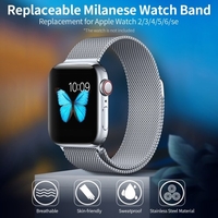 Bracelet de montre en acier inoxydable remplaçable Bracelet à boucle magnétique milanaise compatible avec Apple Watch 2/3/4/5/6 / se 38 / 40mm or rose
