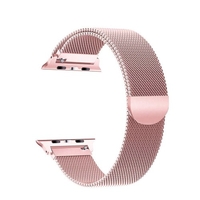 Bracelet de montre en acier inoxydable remplaçable Bracelet à boucle magnétique milanaise compatible avec Apple Watch 2/3/4/5/6 / se 42 / 44mm or rose