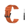 Bracelet de montre en silicone de rechange unisexe 22 mm avec boucle tournevis noire compatible avec la montre GARMIN Forerunner 745,  noir