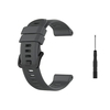 Bracelet de montre en silicone de rechange unisexe 22 mm avec boucle tournevis noire compatible avec la montre GARMIN Forerunner 745,  noir