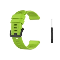 Bracelet de montre en silicone de rechange unisexe 22 mm avec boucle tournevis noire compatible avec la montre GARMIN Forerunner 745,  noir
