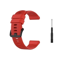 Bracelet de montre en silicone de rechange unisexe 22 mm avec boucle tournevis noire compatible avec la montre GARMIN Forerunner 745,  noir