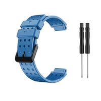 Bracelet de montre en silicone poreux de 22 mm avec tournevis de remplacement pour hommes et femmes compatible avec la montre GARMIN,  noir