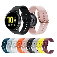 Bracelet de montre en silicone remplaçable 20 mm / 22 mm Bracelet de montre à boucle Bracelet de montre compatible avec Samsung Galaxy Watch Active2 bleu foncé