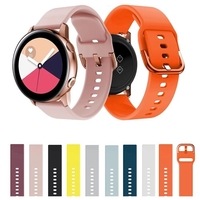 Bracelet de montre en silicone remplaçable 20mm / 22MM Bracelet de montre à boucle Bracelet de montre Compatible avec Samsung Galaxy Watch Active2 Rouge
