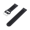 Bracelet de montre en silicone remplaçable avec boucle de bracelet de montre respirant Compatible avec la montre intelligente universelle de 22 mm noir